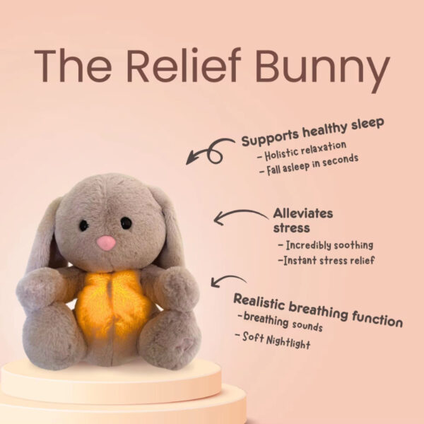 Breathing Rabbit Soothing Sensory Plush Toy With Relieve Anxiety Bunny Comforter Breathes For Newborn Conciliate Baby - Image 10