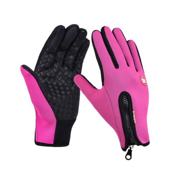 Winter Gloves Touch Screen Riding Motorcycle Sliding Waterproof Sports Gloves With Fleece - Image 4