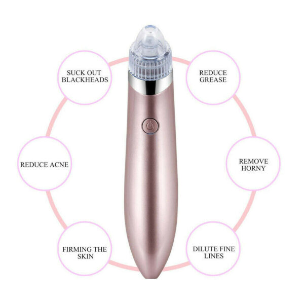 Electric Blackhead Vacuum Pore Cleaner Acne Pimple Remover Strong Suction Tool Electric Blackhead Remover Pore Vacuum Suction Diamond Dermabrasion Face Cleaner - Image 6