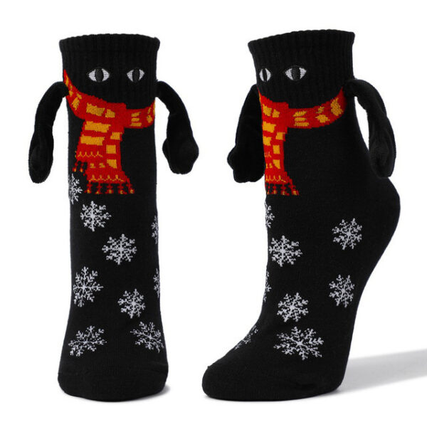 Couple Magnetic Handle Cute Hand Socks Christmas - Image 3