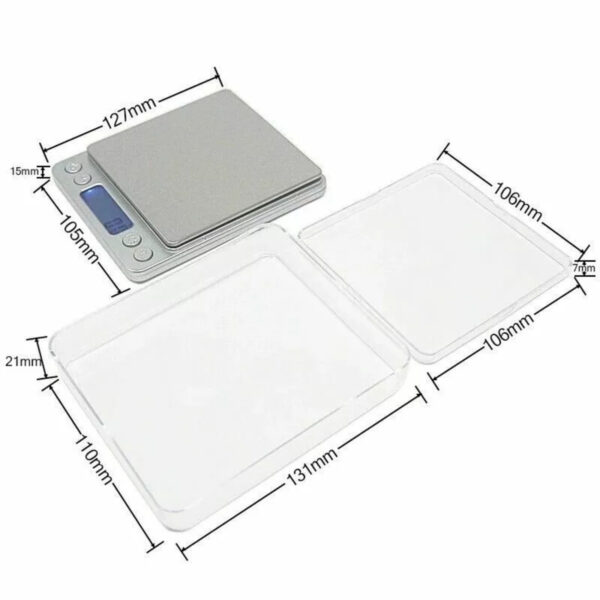 Small Digital Food Scale Ounce OZ And Gram Scale, Kitchen Scale 3000g 0.1g High Precision For Baking, Soap Making, Jewelry, Includes 2 Trays And Batteries, 9 Units, Tare Function, Easy To Store - Image 7