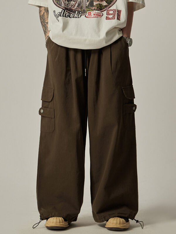 Men's Trendy Design All-match Loose Straight Wide-leg Pants - Image 4