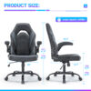 PU Leather Ergonomic Office Chair Swivel Computer Gaming Chair With Lumbar Support - Image 3