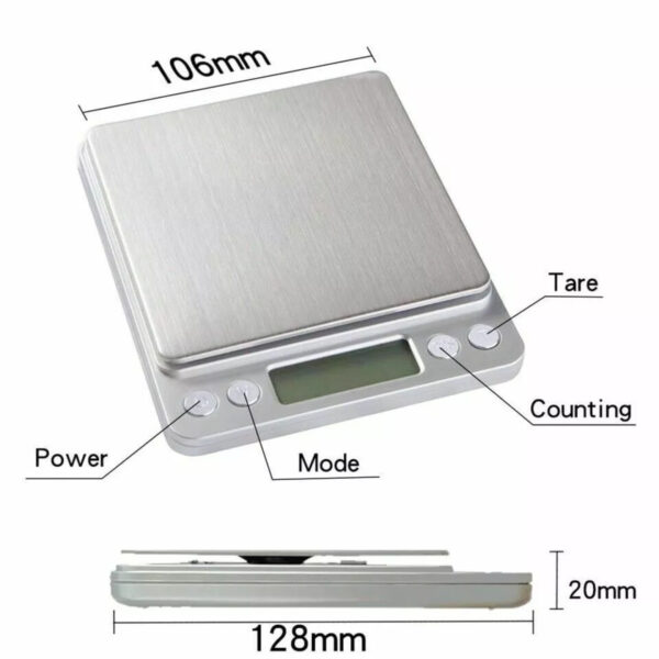 Small Digital Food Scale Ounce OZ And Gram Scale, Kitchen Scale 3000g 0.1g High Precision For Baking, Soap Making, Jewelry, Includes 2 Trays And Batteries, 9 Units, Tare Function, Easy To Store - Image 9