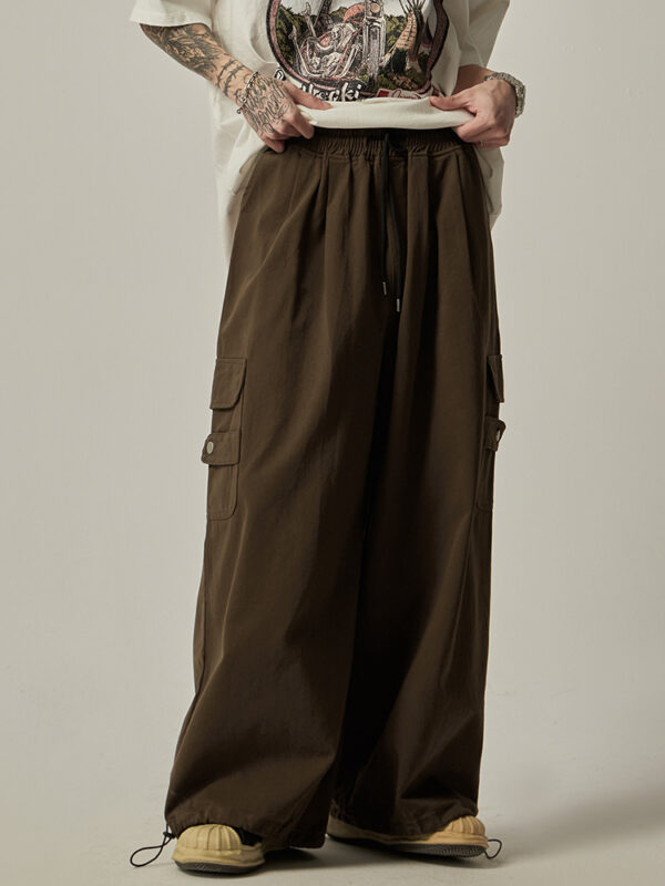 Men's Trendy Design All-match Loose Straight Wide-leg Pants - Image 5