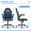 PU Leather Ergonomic Office Chair Swivel Computer Gaming Chair With Lumbar Support - Image 8