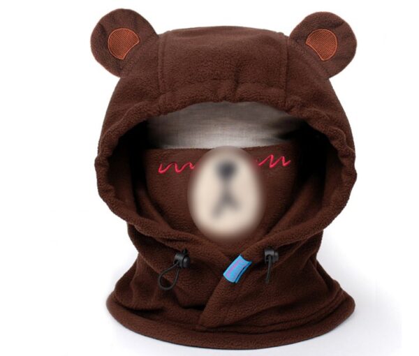 Ski Protection Helmet Hat Head Cover Brown Bear Rabbit White Bear Cartoon - Image 2