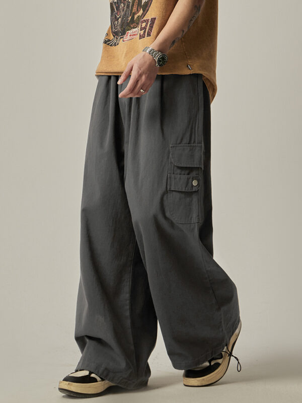 Men's Trendy Design All-match Loose Straight Wide-leg Pants - Image 2