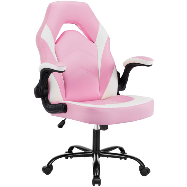 PU Leather Ergonomic Office Chair Swivel Computer Gaming Chair With Lumbar Support - Image 2