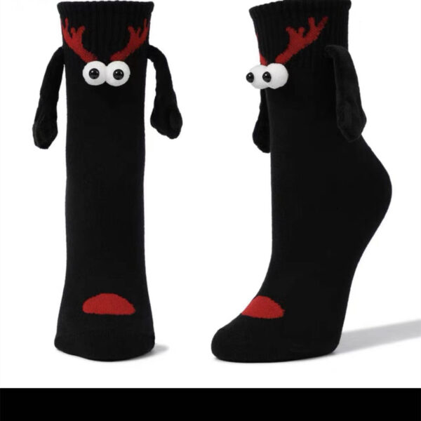 Couple Magnetic Handle Cute Hand Socks Christmas - Image 10