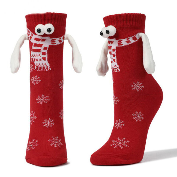 Couple Magnetic Handle Cute Hand Socks Christmas - Image 5