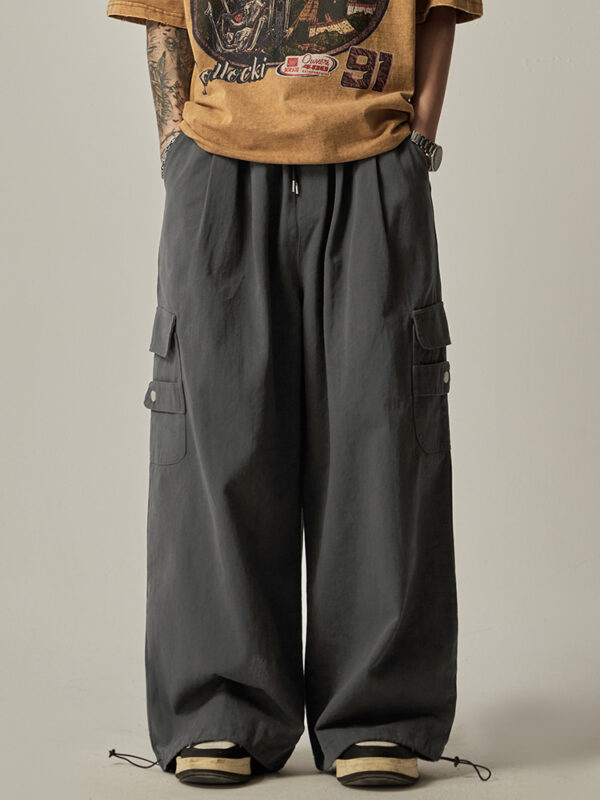 Men's Trendy Design All-match Loose Straight Wide-leg Pants - Image 3